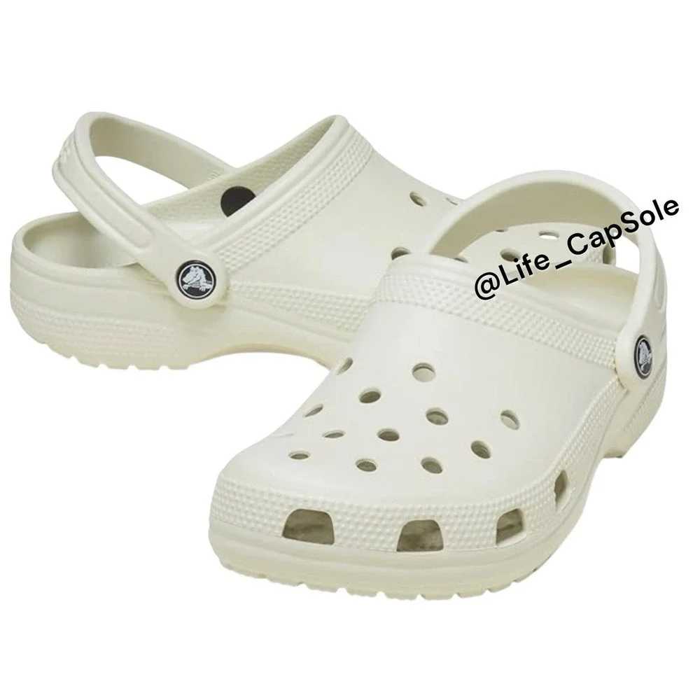 Size 8C Crocs Classic Clogs Toddlers Linen Heel Strap Casual Shoes 206990-0HZ